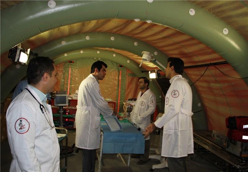 بیمارستان صحرایی 50 تختخواب نیروی هوایی ارتش در منطقه مرزی مهران راه اندازی شده است